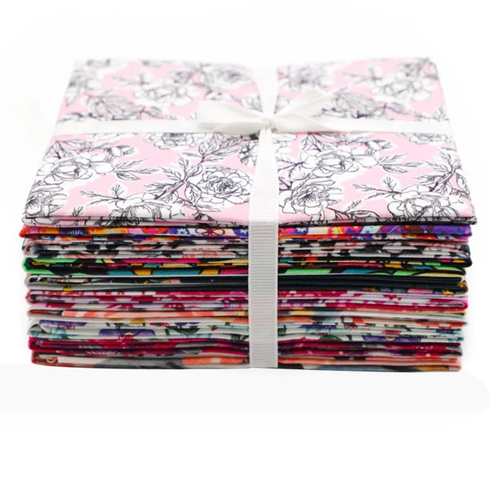 Cotton Quilting Fabric 10PCS Digital Printing Fat Quarter Bundles