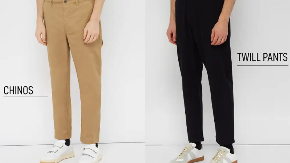 chino vs twill fabric pants