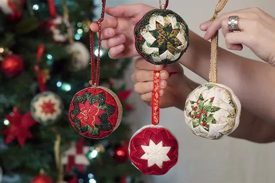 Quilted Fabric Ornaments