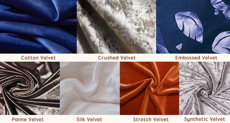 types of velvet fabric