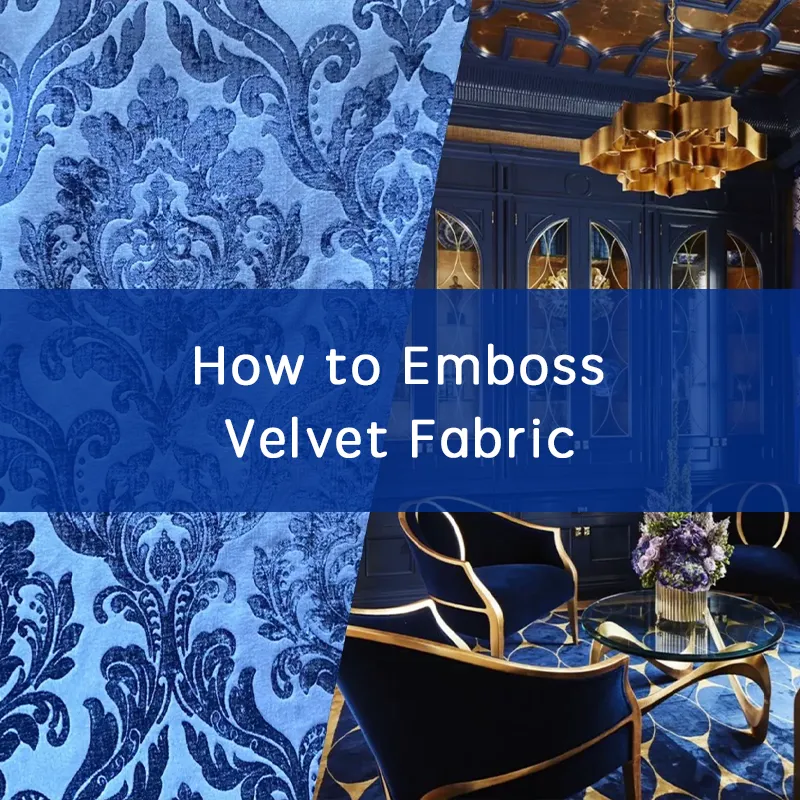 emboss velvet fabric used for home decor