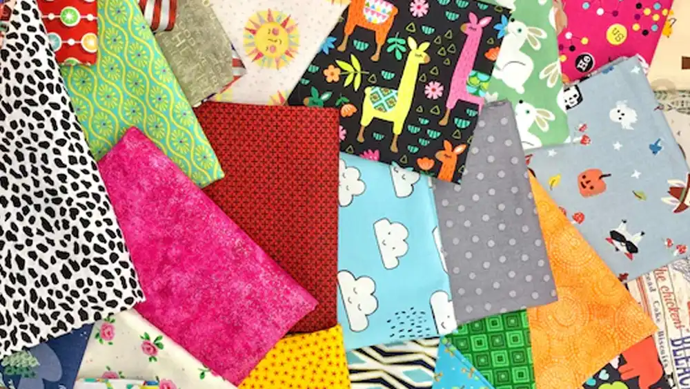 fabric pieces for quilting