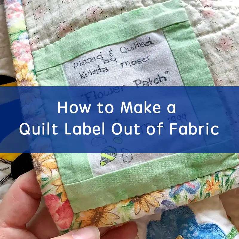 how to make a quilt label out of fabric