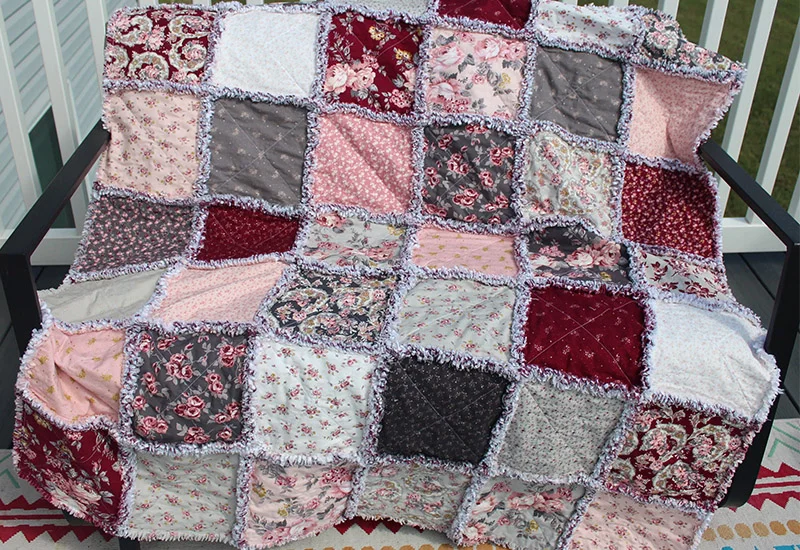 how to make a rag quilt with cotton fabric