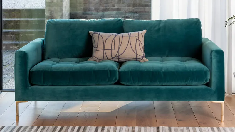 sofa made of Stiffen Velvet Fabric