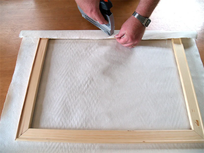 Make a Fabric Canvas Stretch and Staple the Canvas