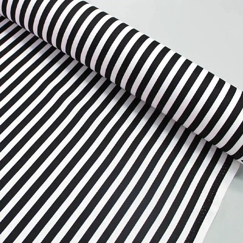 black and white striped quilt fabric