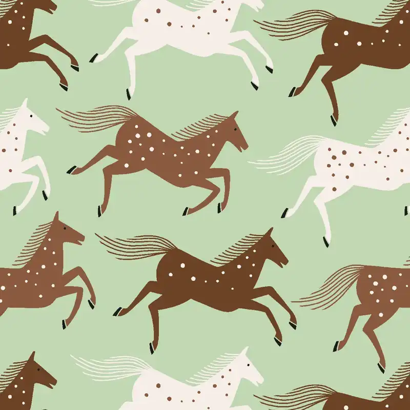 horse quilting fabric