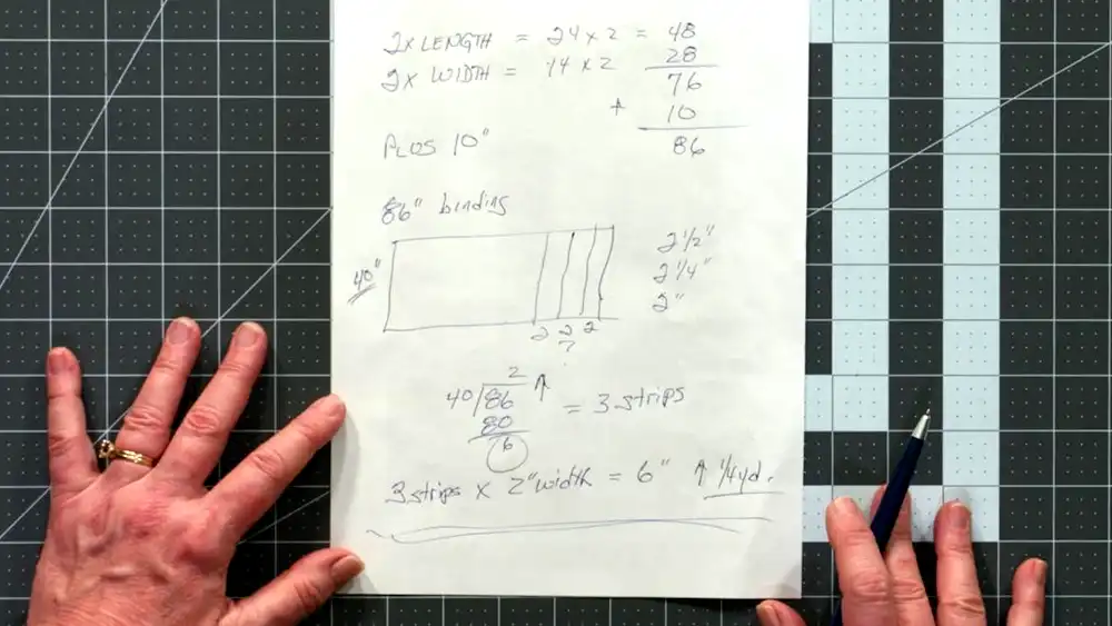 how to calculate fabric yardage for quilt binding