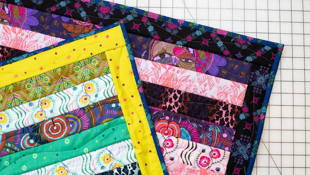 how to make a quilt with strips of fabric