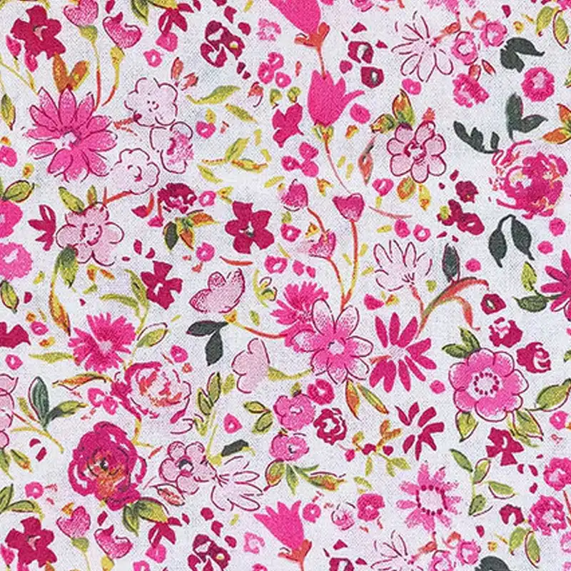 pink floral quilting fabric