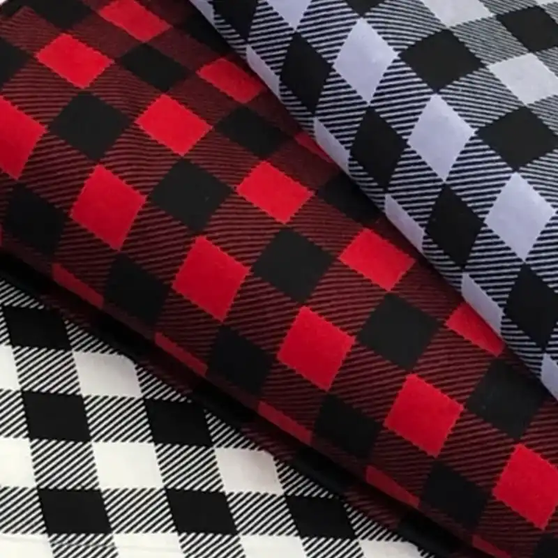 plaid flannel quilting fabric