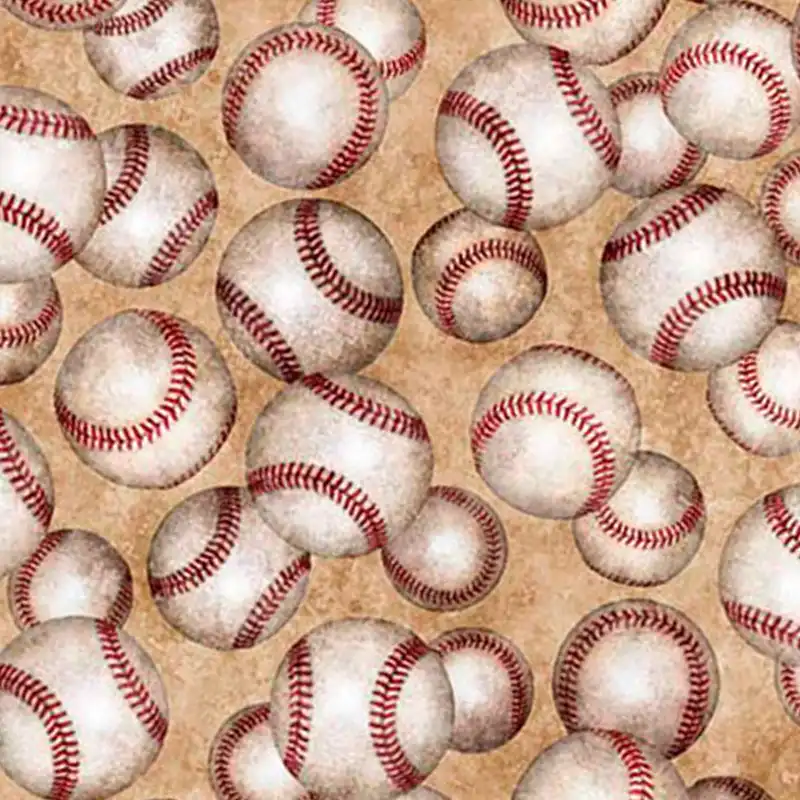 vintage baseball quilting fabric