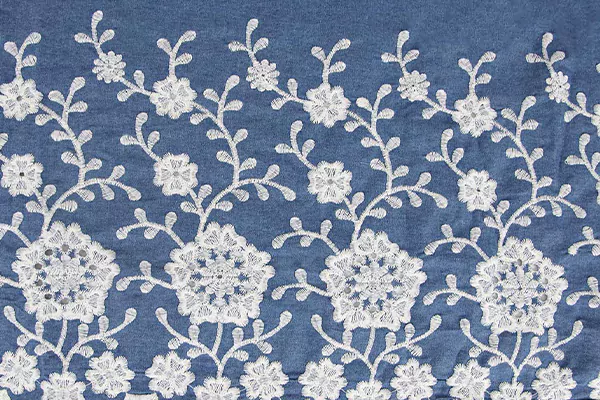 Embroidery Denim Patchwork Fabric