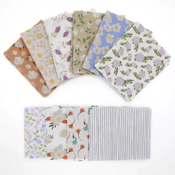 Fat Quarter Flowers Quilt Pattern 10pcs