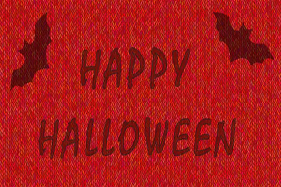 Red Halloween Quilting Fabric