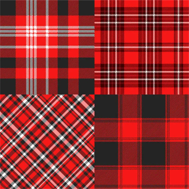 Red Plaid Quilt Fabric