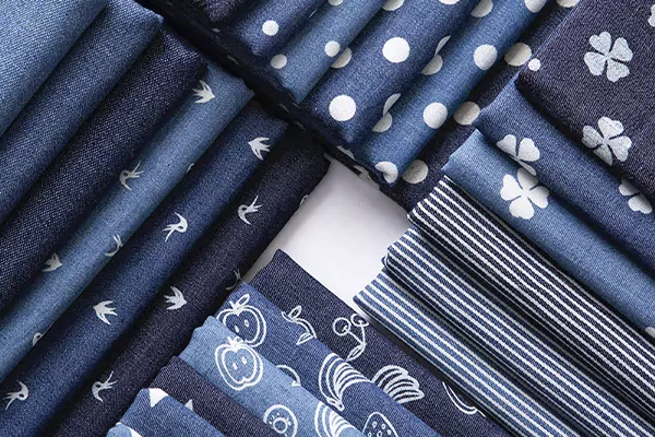 Simple pattern denim patchwork fabric