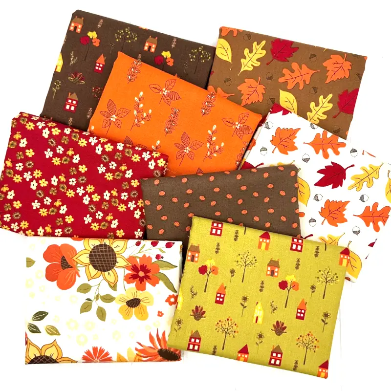 autumn flower quilting fabric