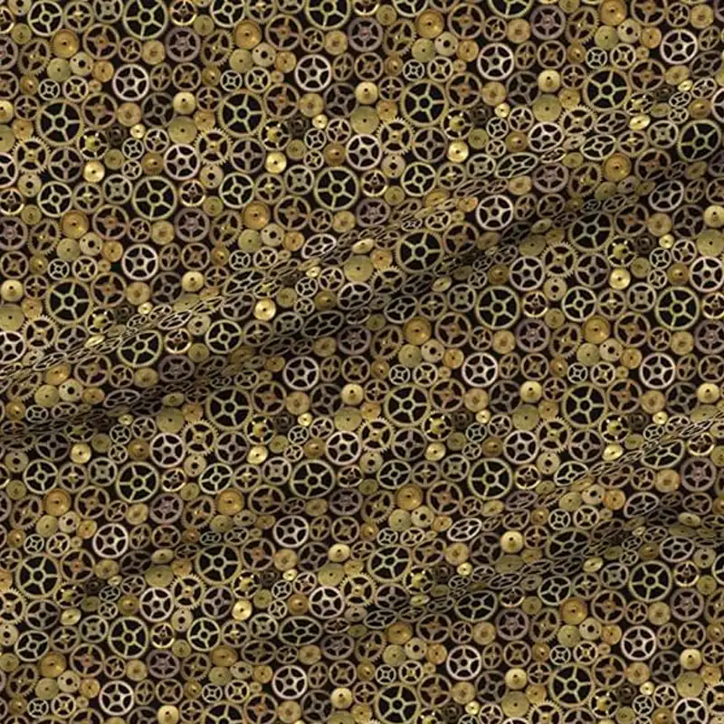 black and gold metallic quilting fabric