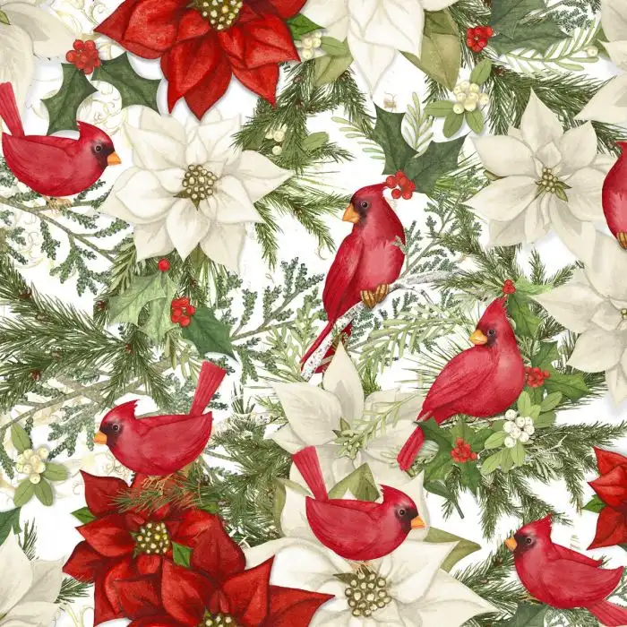 cardinal bird quilting fabric