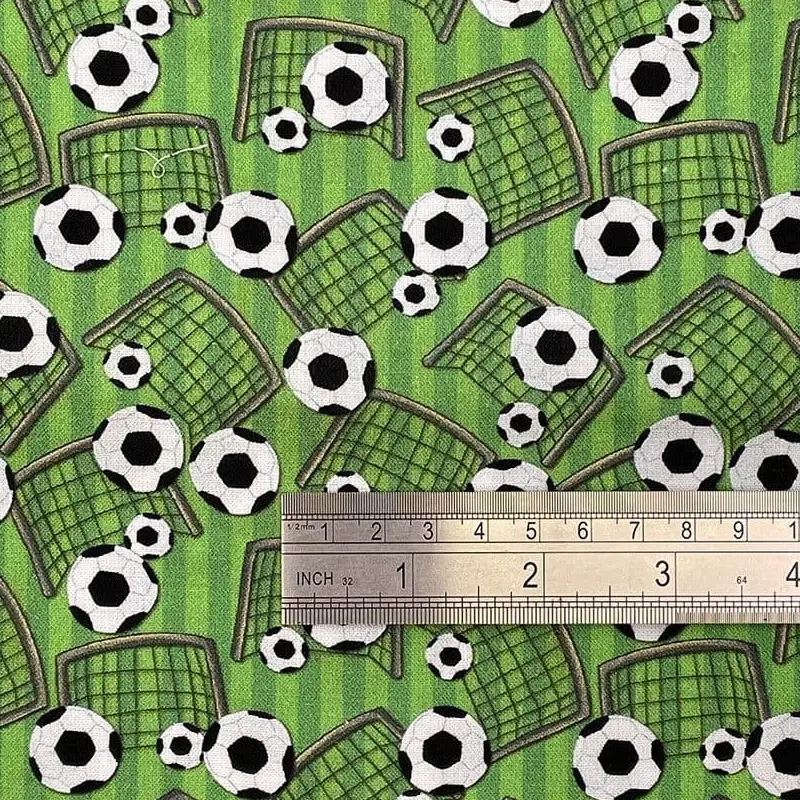 football quilt fabric