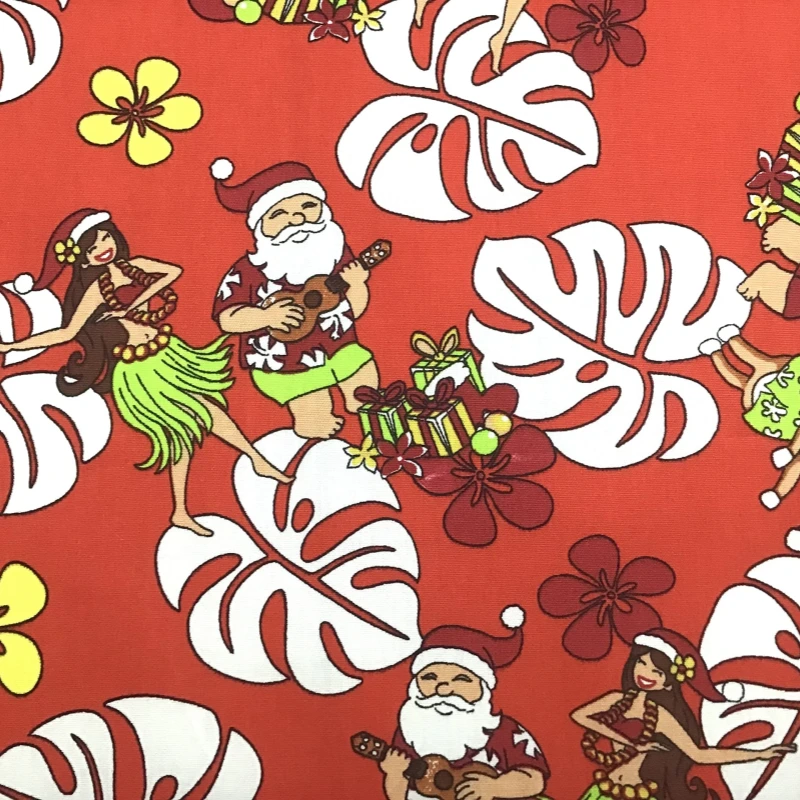 hawaiian christmas quilt fabric