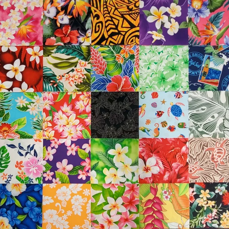 hawaiian fabric quilt squares