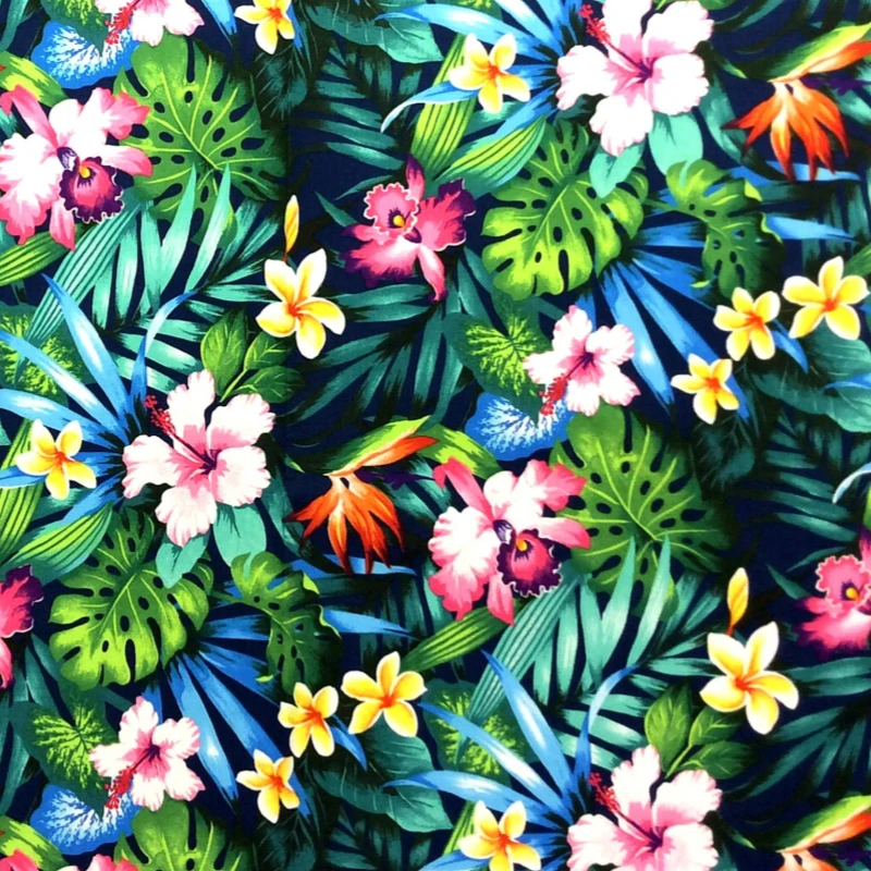 hawaiian floral quilt fabric