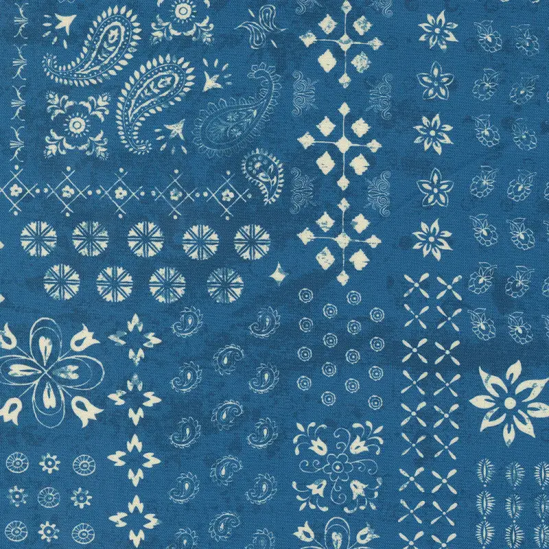 indigo blue quilt fabric