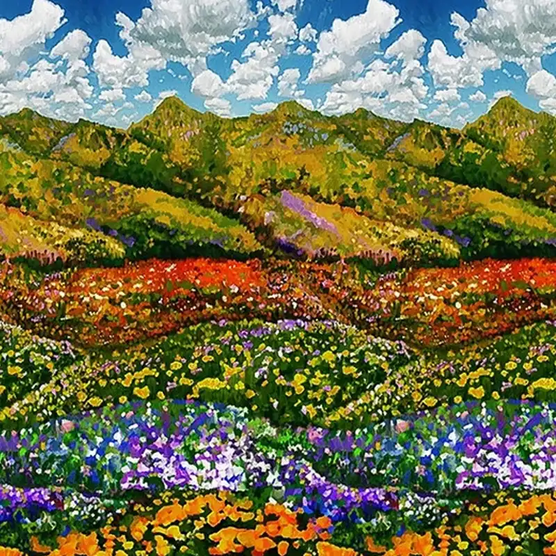 landscape print fabric