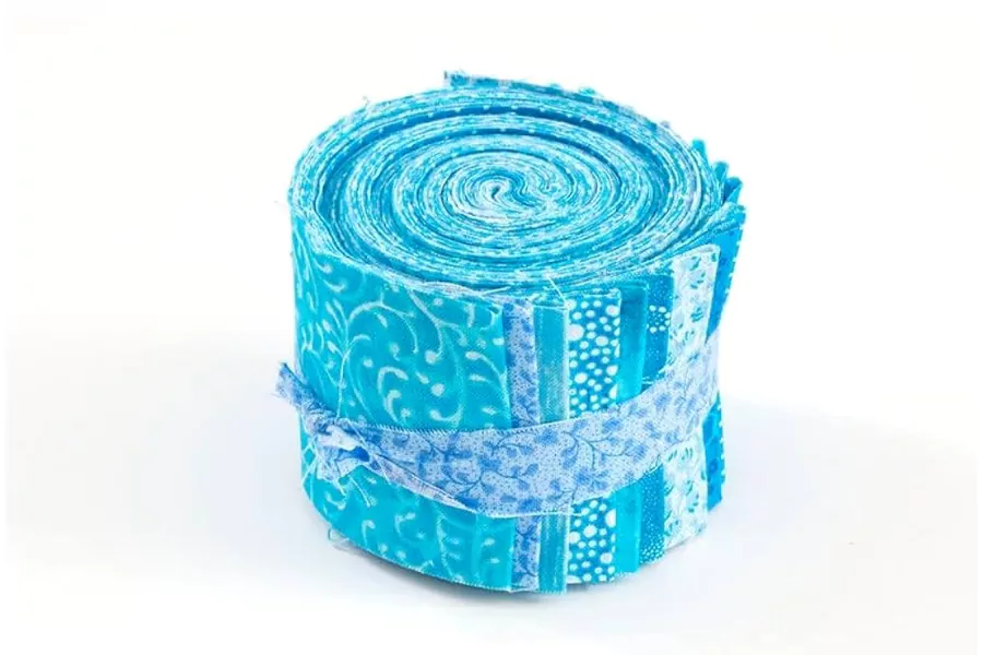 teal jelly roll fabric