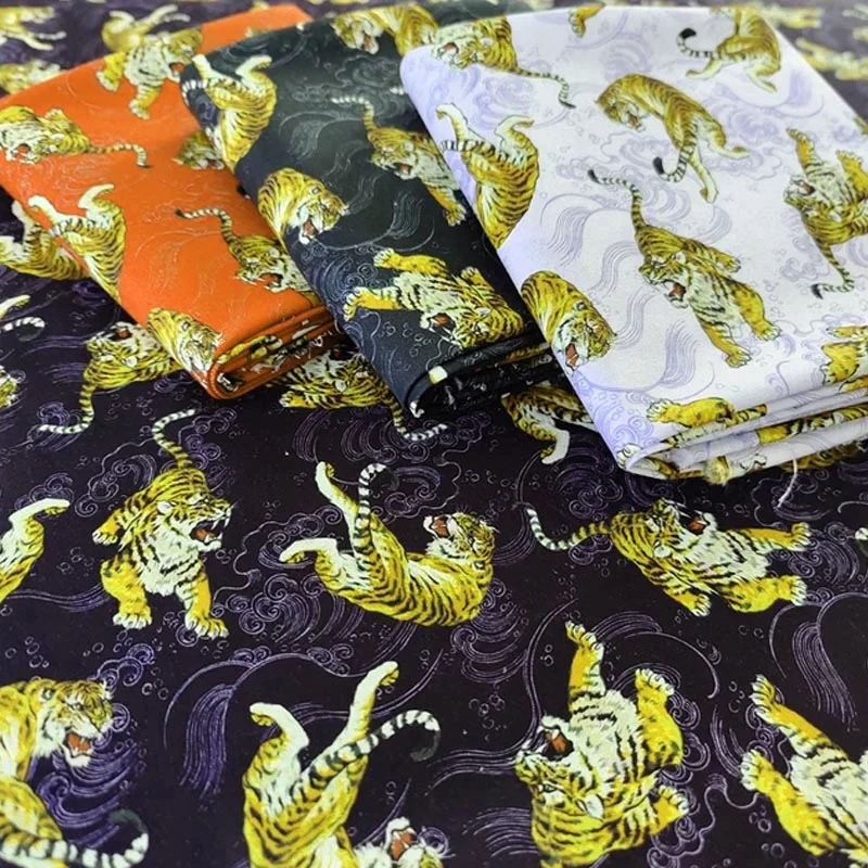 tiger print fabric cotton