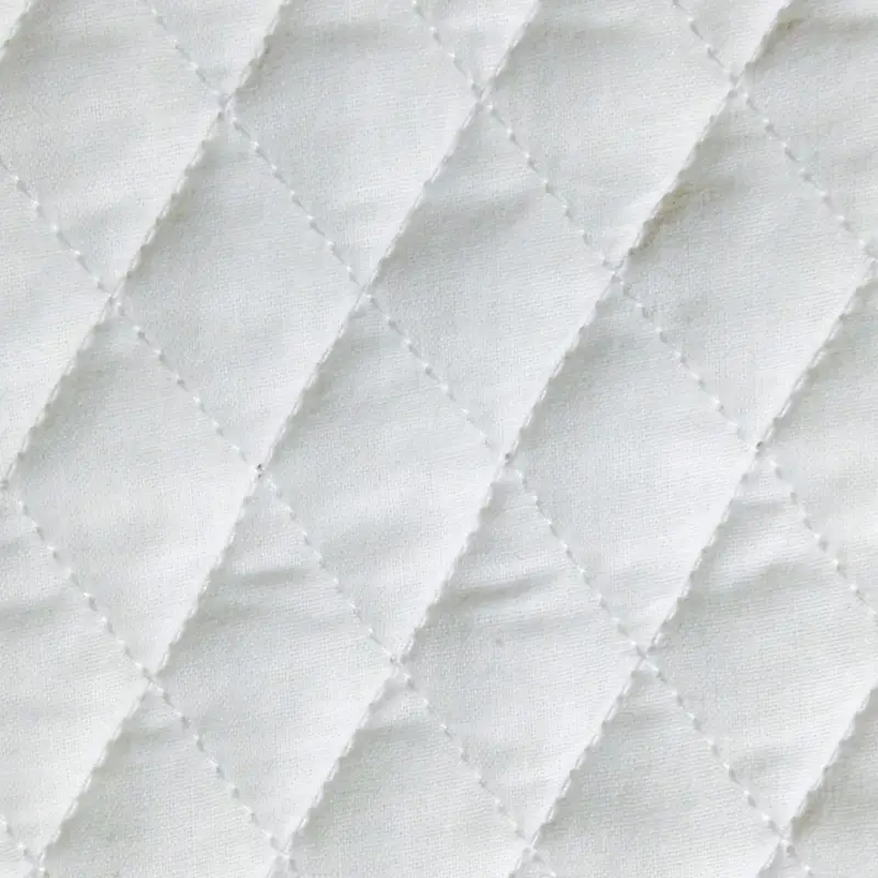 white pre quilted fabric