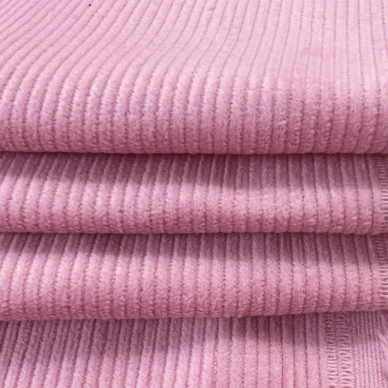 All cotton pink corduroy fabric