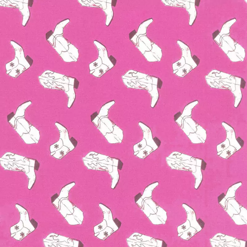 Cowboy boot western quilt fabric