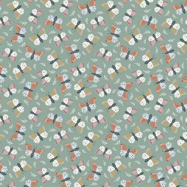 Dense butterfly pattern camping fabric for quilting