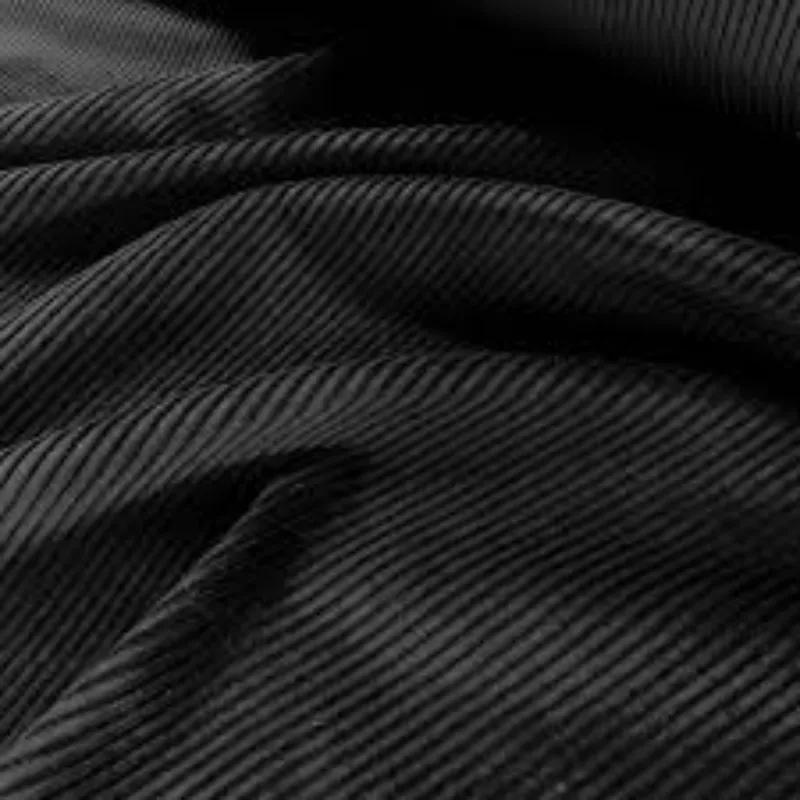 Fine Texture black corduroy fabric