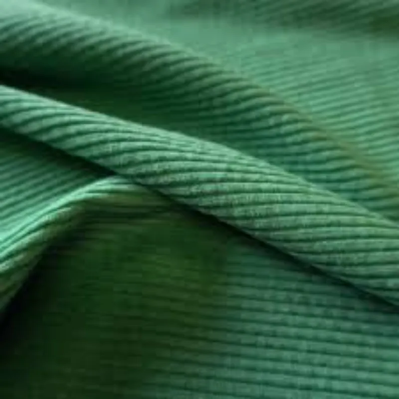 Grass green corduroy fabric