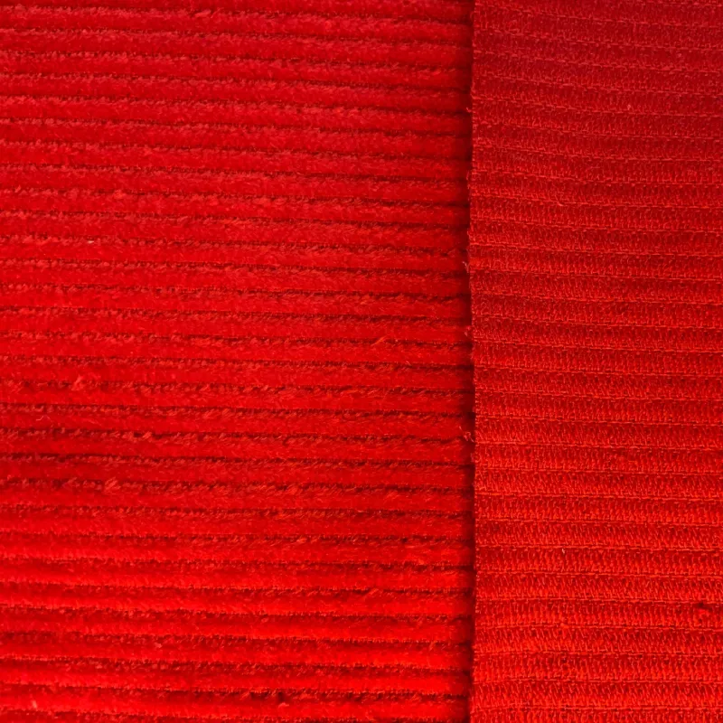 Light red corduroy fabric