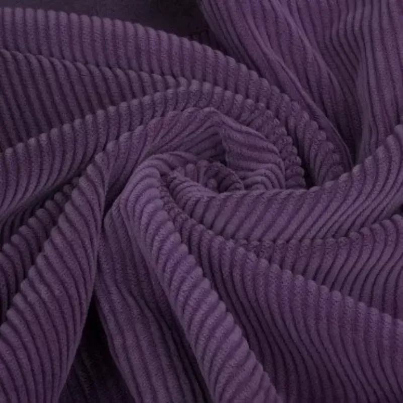 Matte purple corduroy fabric
