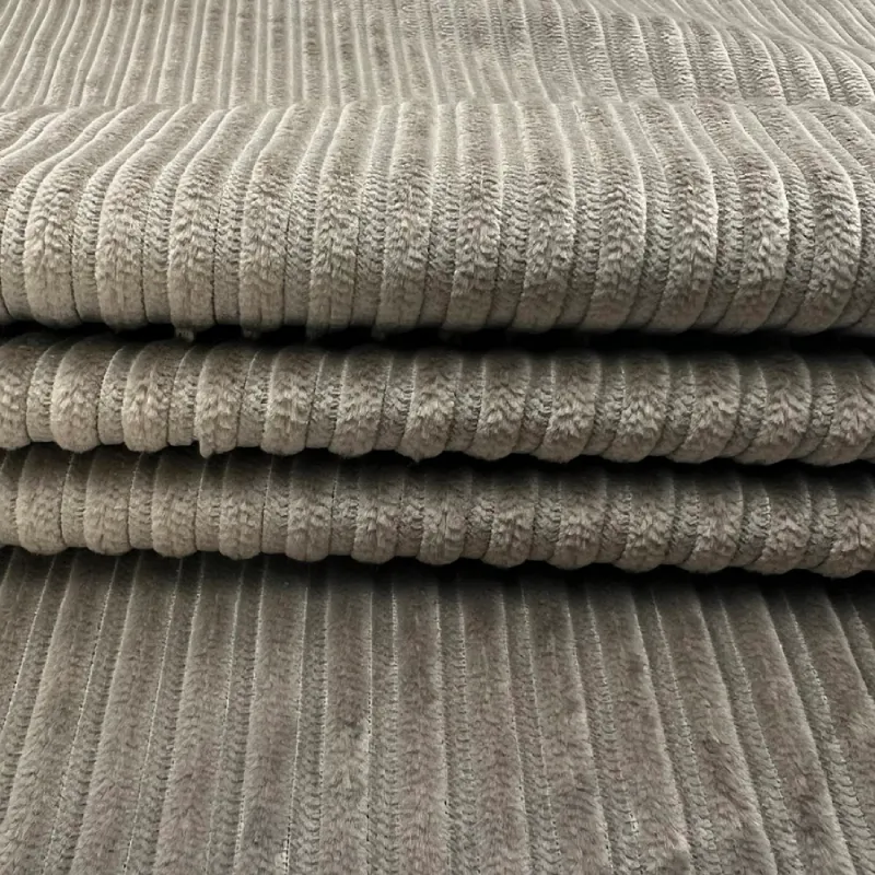 Medium Thickness gray corduroy fabric
