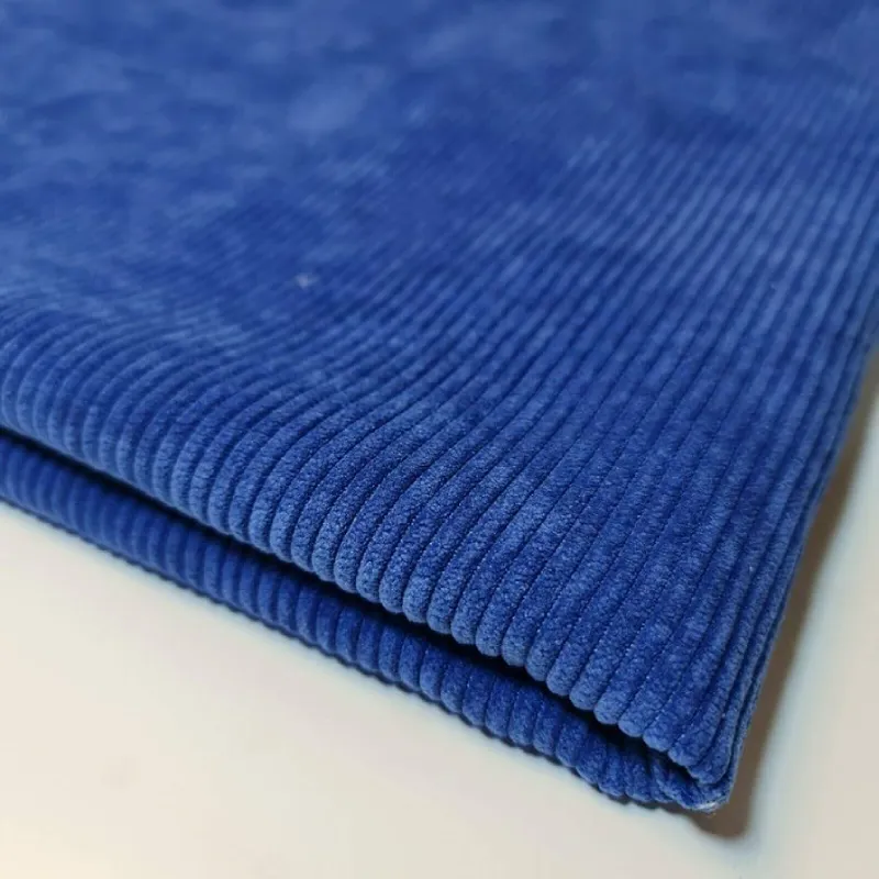 Medium blue corduroy fabric