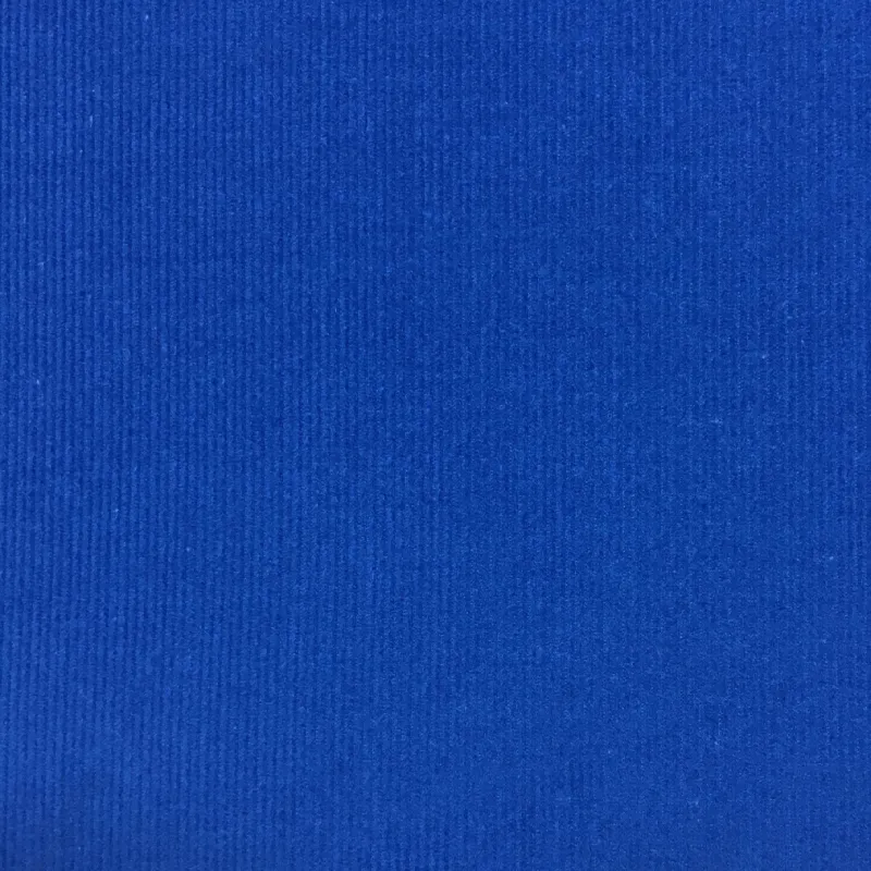 Solid blue corduroy fabric