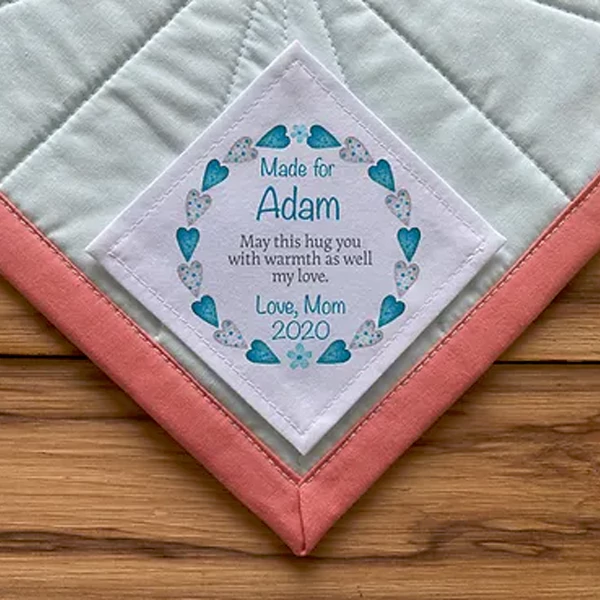 Square Fabric Quilt Labels