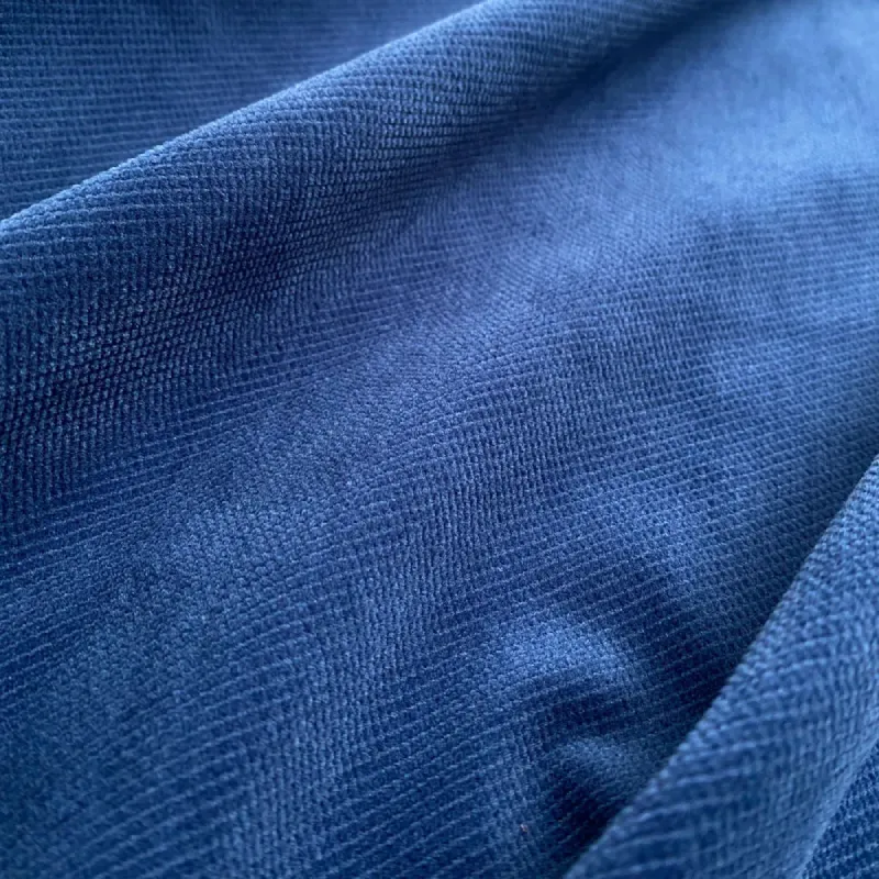 Twill Weave blue corduroy fabric