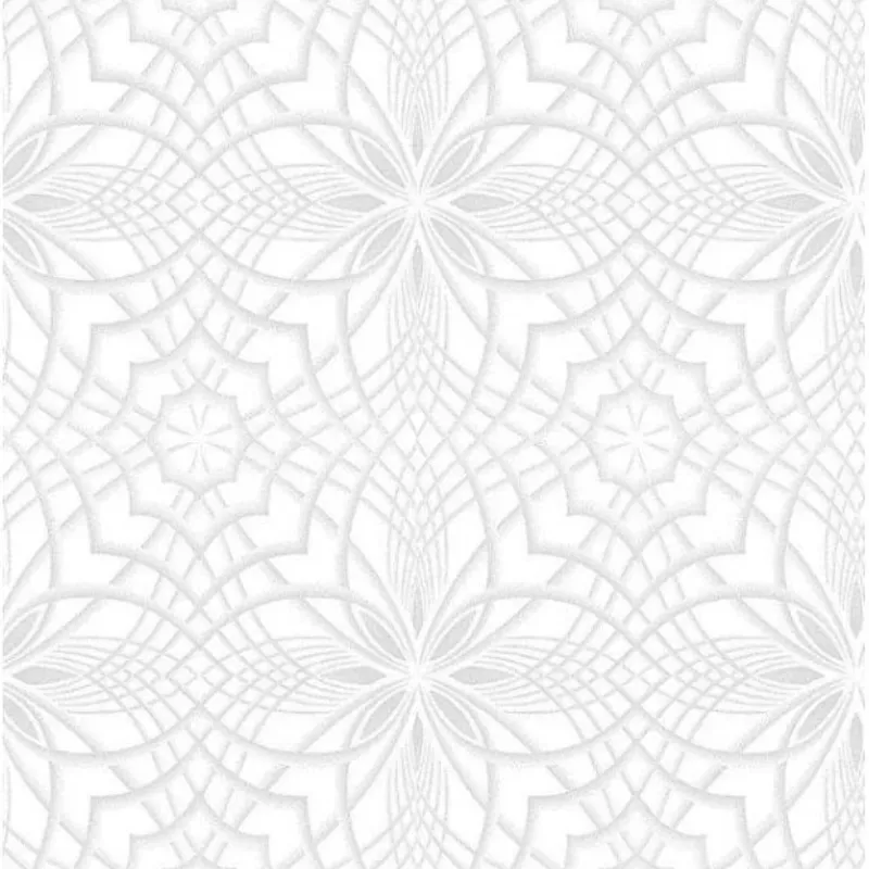 White kaleidoscope quilting fabrics