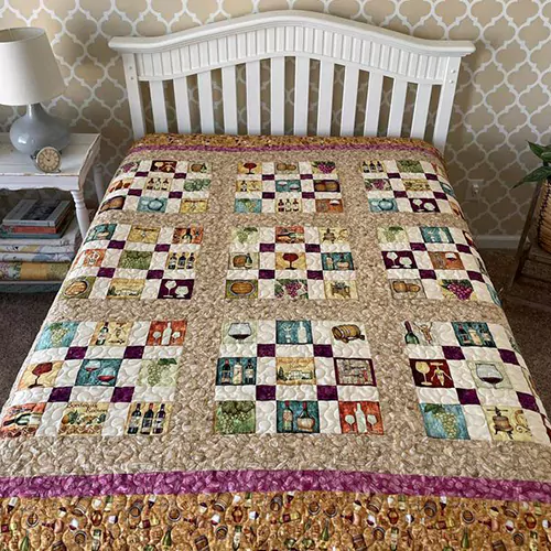 Wine themed quilt