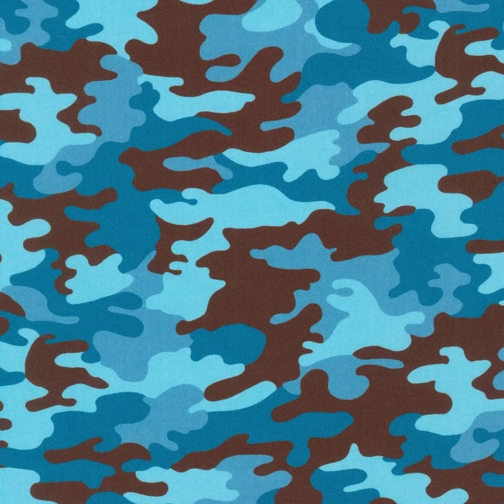 blue camo quilting fabric