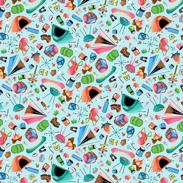camper quilt fabric
